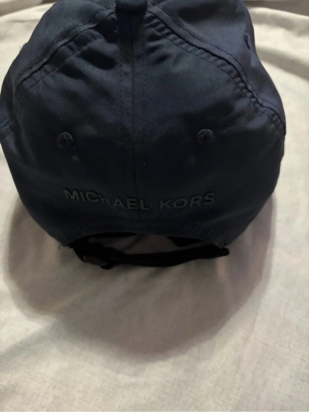 Michael Kors Navy Baseball Cap with Red Logo
